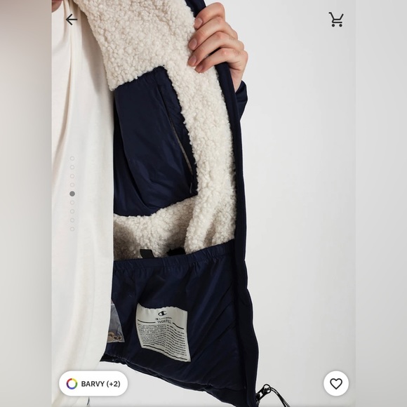 NWT Champion Heavy Puffer Teddy Lined Padded Coach Jacket high thermal resistant - Picture 5 of 7